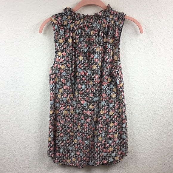 Bass G.H. & Co. Patterned Blouse Tank Button Up S - Picture 3 of 7